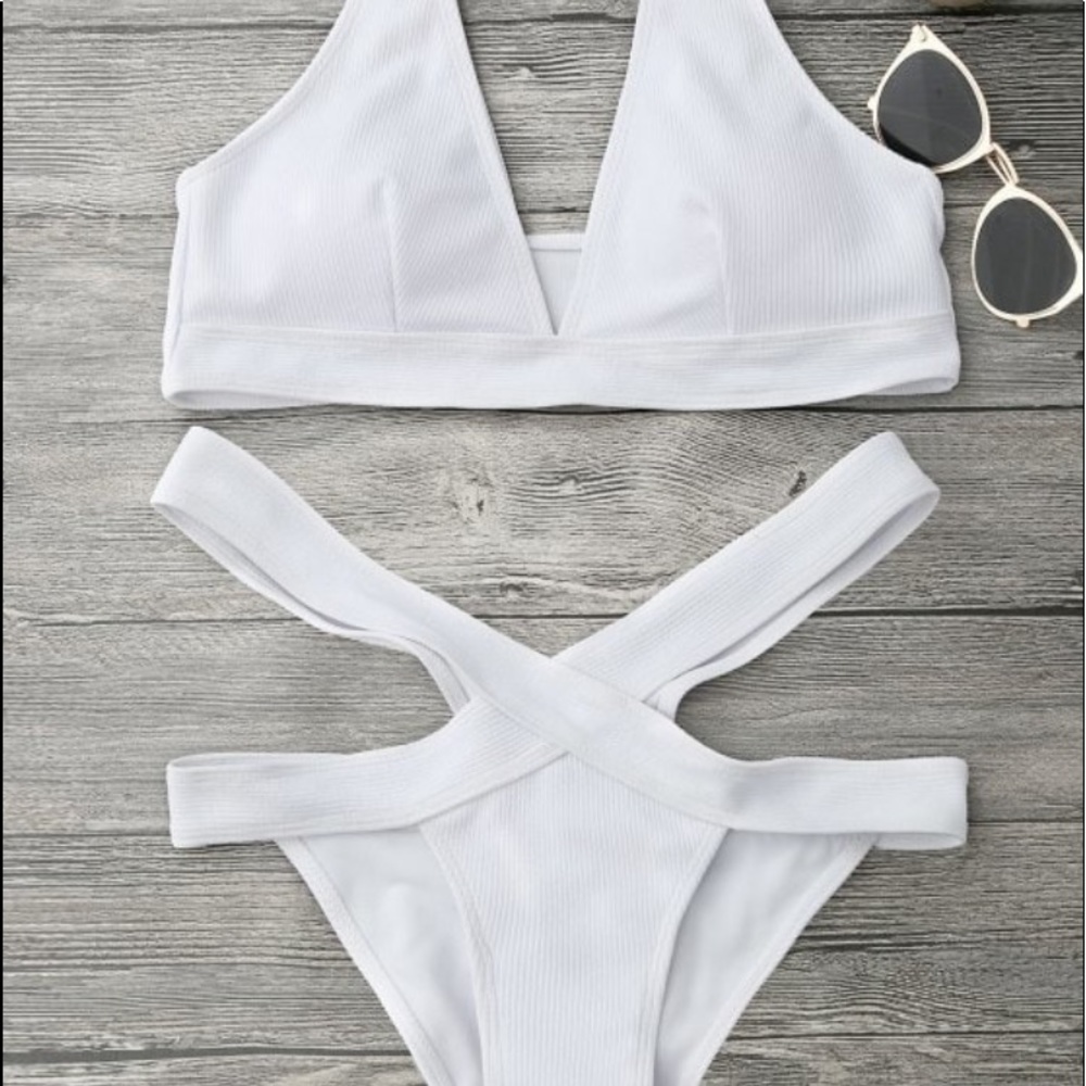 Zaful white swimsuit